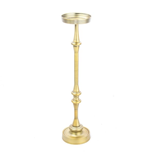 Brushed Gold Finish Drink Size Accent Table - Image 3