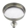Brushed Silver Finish Drink Size Accent Table - Image 2