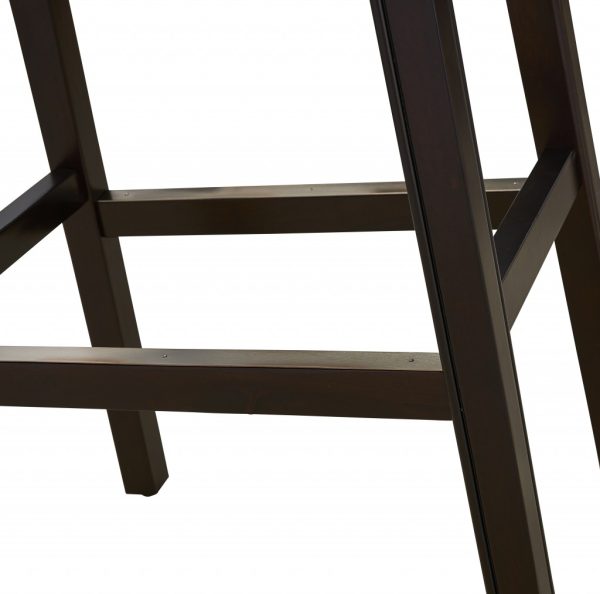 30" Espresso and Black Saddle Style Counter Height Bar Stool - Image 4