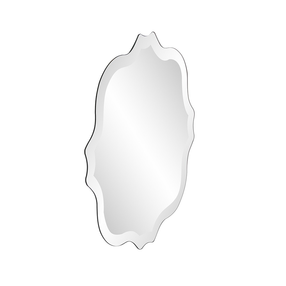 Square Frameless Mirror with Scallop Edges - Image 3