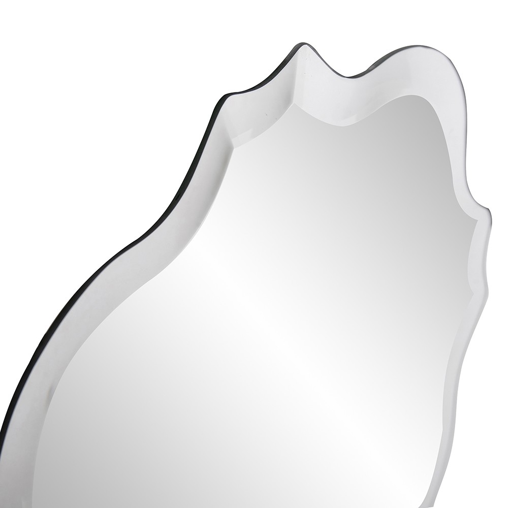 Square Frameless Mirror with Scallop Edges - Image 5