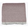 Soft Pink Cotton Chambray Waffle Weave Throw Blanket - Image 3