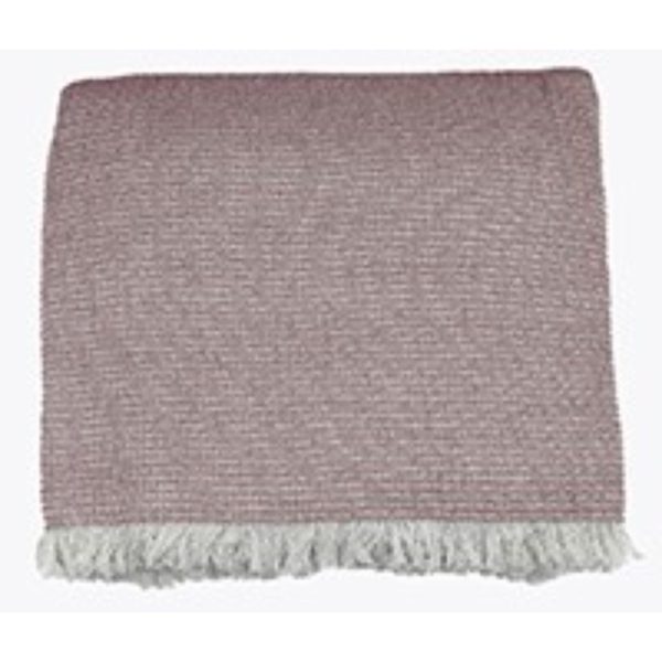 Soft Pink Cotton Chambray Waffle Weave Throw Blanket - Image 3