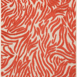 3?x 4?Red Zebra Pattern Indoor Outdoor Area Rug
