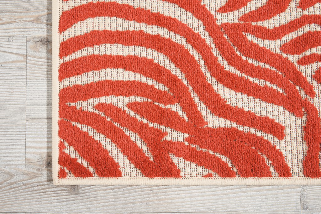 3?x 4?Red Zebra Pattern Indoor Outdoor Area Rug - Image 2