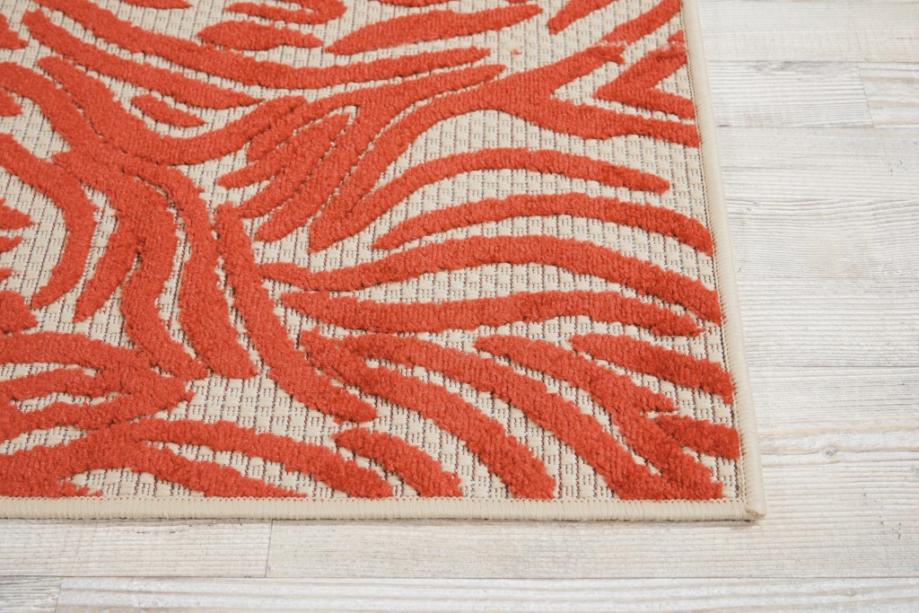 3?x 4?Red Zebra Pattern Indoor Outdoor Area Rug - Image 5