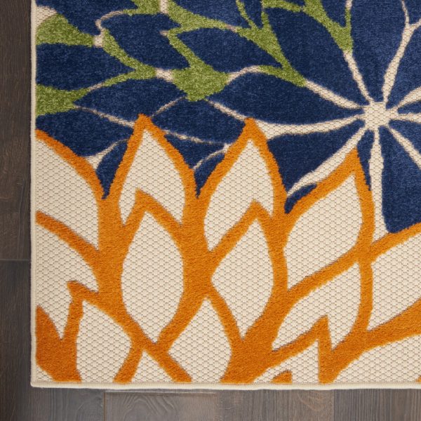 2?x 12?Multicolor Floral Indoor Outdoor Runner Rug - Image 2