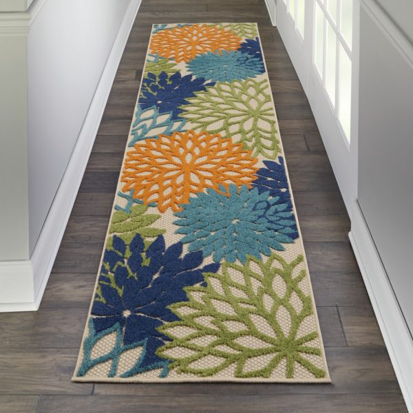 2?x 12?Multicolor Floral Indoor Outdoor Runner Rug - Image 4