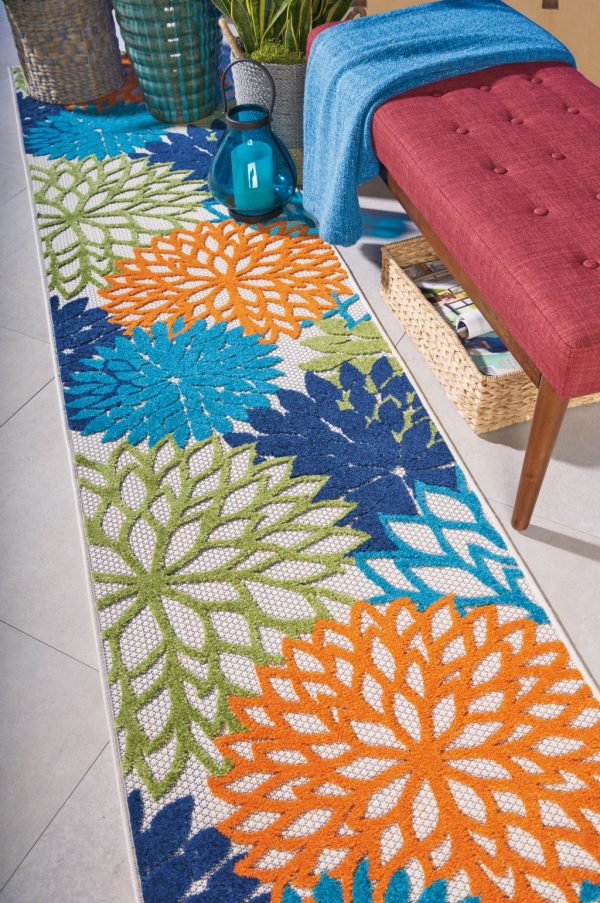 2?x 12?Multicolor Floral Indoor Outdoor Runner Rug - Image 5