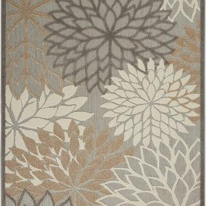 4?x 6?Natural and Gray Indoor Outdoor Area Rug