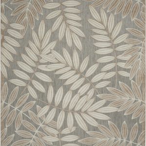 4?x 6?Natural Leaves Indoor Outdoor Area Rug