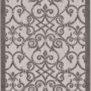 3?x 4?Gray and Charcoal Indoor Outdoor Area Rug