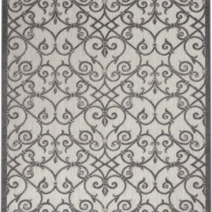 4?x 6?Gray and Charcoal Indoor Outdoor Area Rug