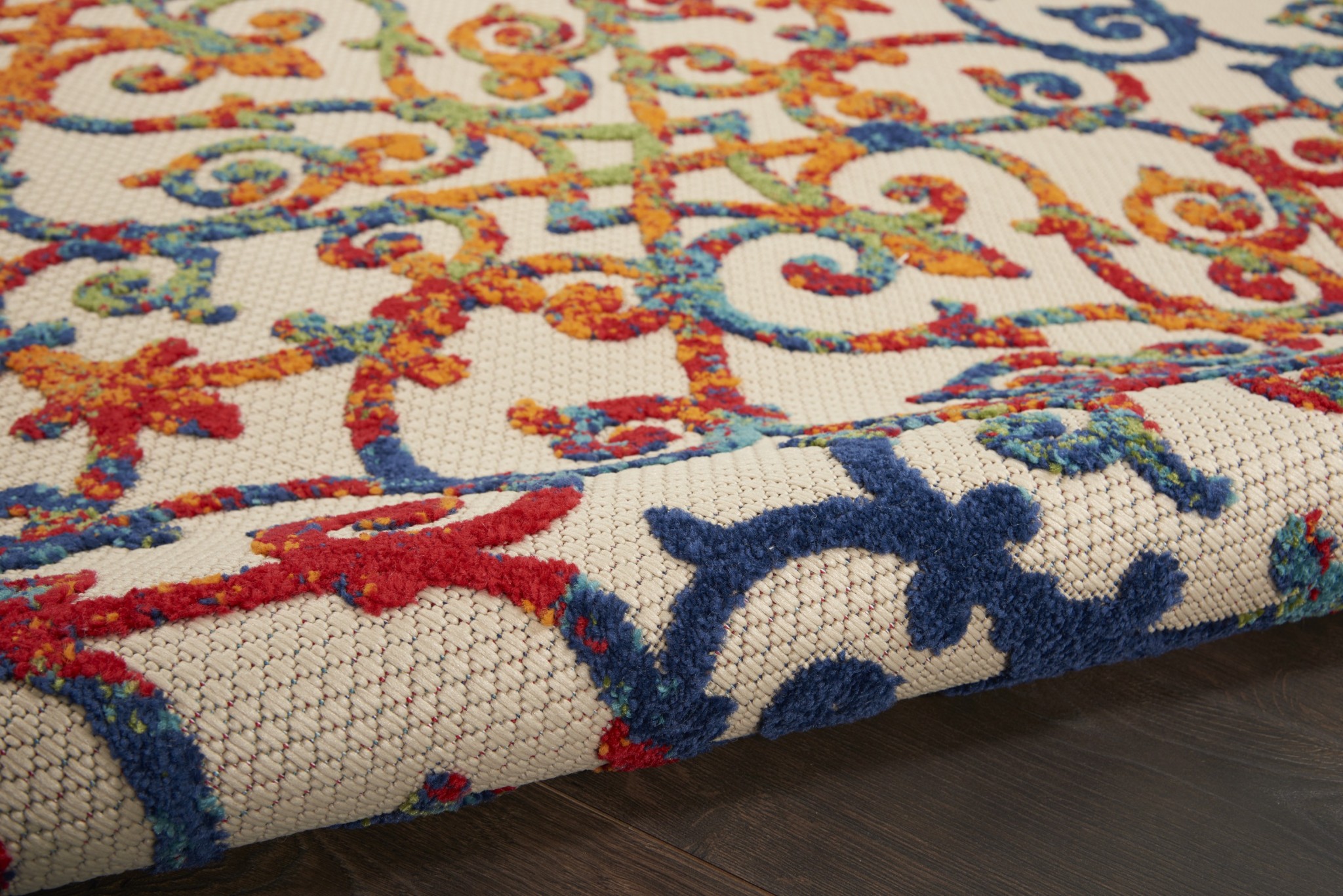 5?x 8?Rainbow Colored Indoor Outdoor Area Rug - Image 3