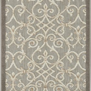 3?x 4?Natural and Gray Indoor Outdoor Area Rug