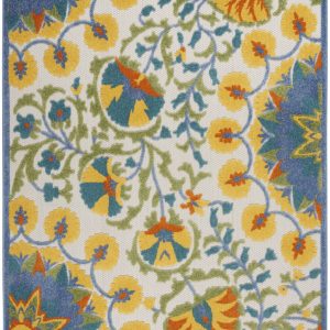 4?x 6' Multi Medallion Indoor Outdoor Area Rug