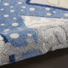 5?x 8' Blue and Gray Indoor Outdoor Area Rug - Image 3