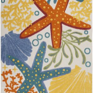5?x 8' Multicolor Indoor Outdoor Area Rug