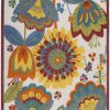5?x 8' Yellow and Ivory Indoor Outdoor Area Rug