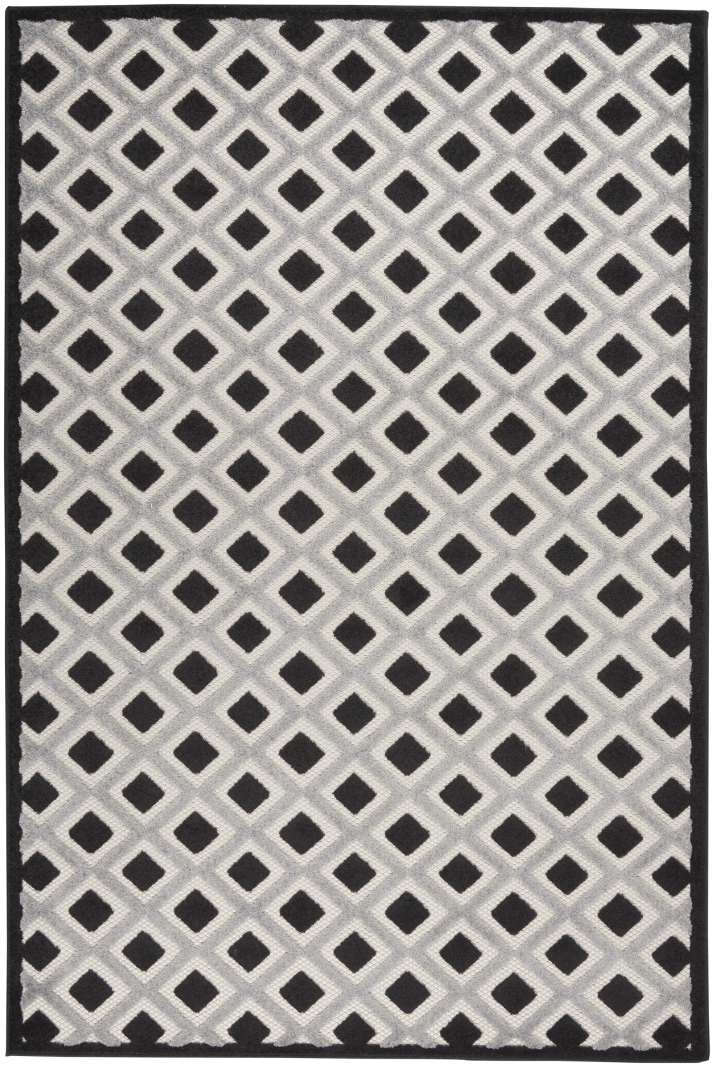 4?x 6?Black White Gray Indoor Outdoor Area Rug