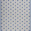 5?x 8?Blue and Gray Indoor Outdoor Area Rug