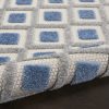 5?x 8?Blue and Gray Indoor Outdoor Area Rug - Image 3