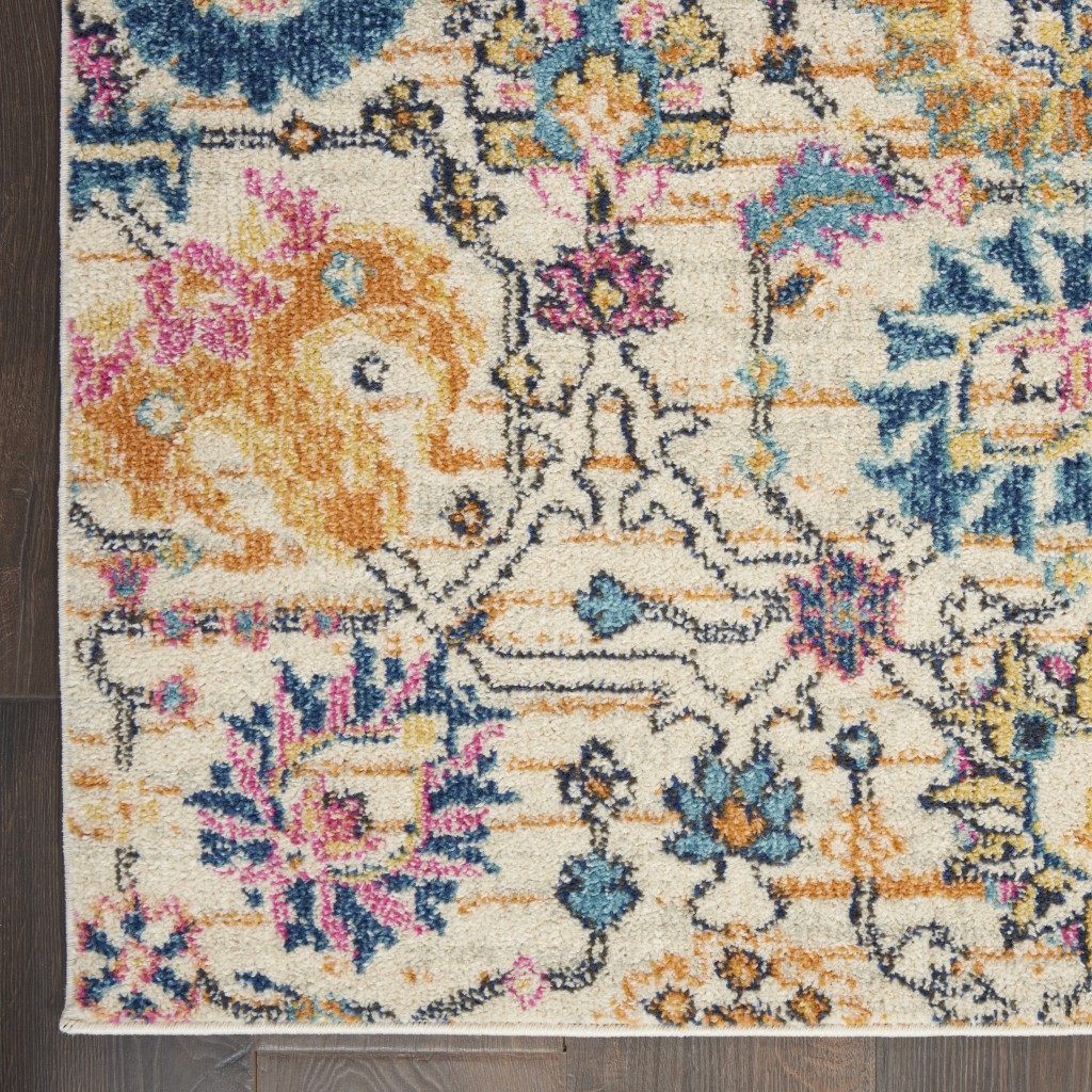 4?x 6?Ivory and Multicolor Floral Buds Area Rug - Image 2
