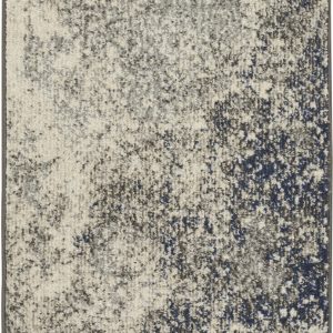 2?x 3?Charcoal and Ivory Abstract Scatter Rug