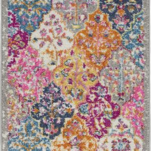 2?x 3?Muted Brights Floral Diamond Scatter Rug