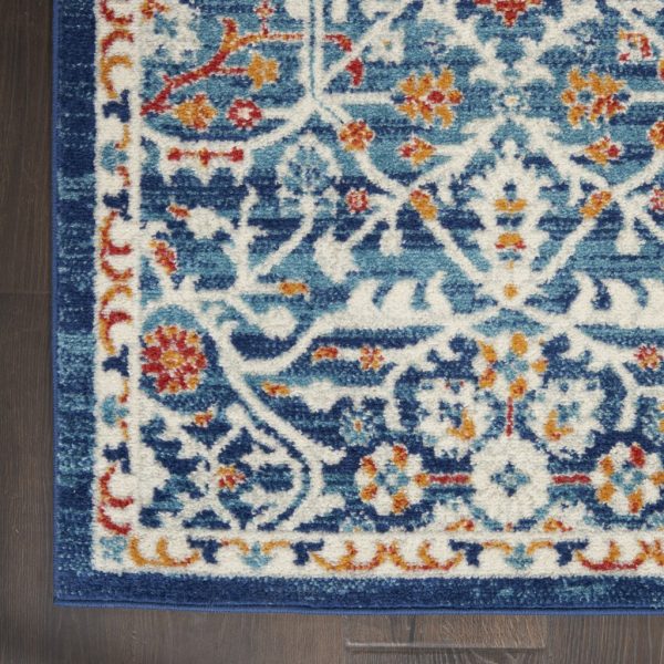 2?x 3?Blue White Multi Medallion Medallion Scatter Rug - Image 2