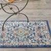 2?x 3?Blue White Multi Medallion Medallion Scatter Rug - Image 4