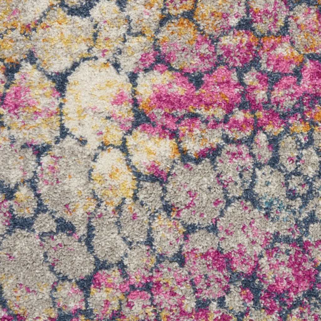 4?Round Yellow and Pink Coral Reef Area Rug - Image 5