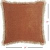 Textured Cotton Clay Accent Throw Pillow - Image 5