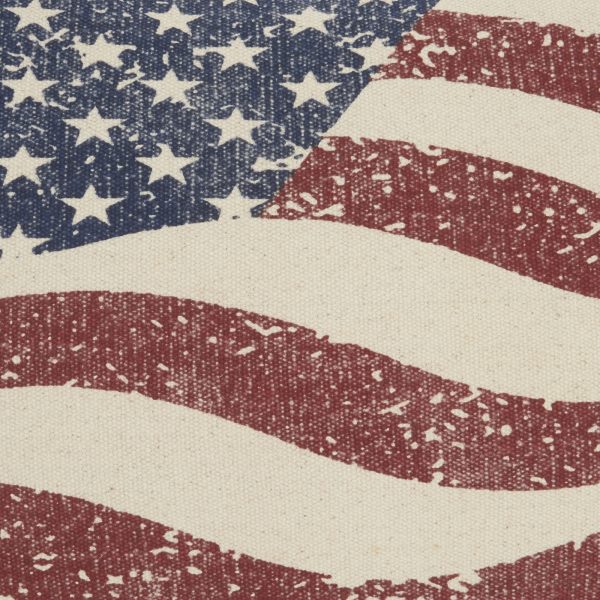 Vintage Americana Distressed Flag Lumbar Pillow - Image 4