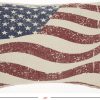 Vintage Americana Distressed Flag Lumbar Pillow - Image 5