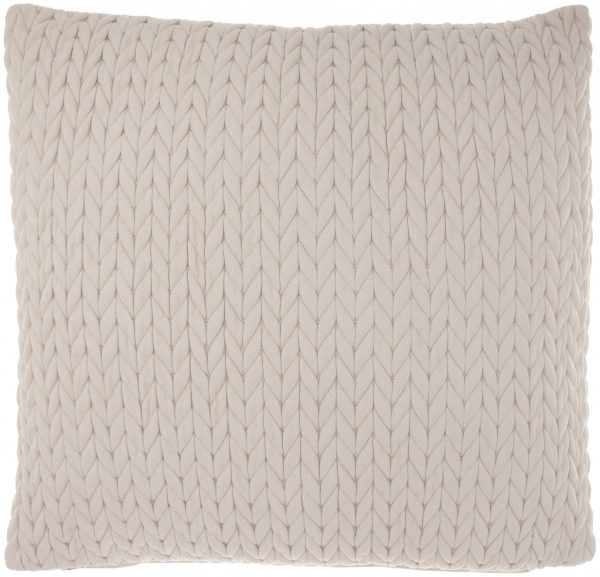 Ivory Chunky Braid Throw Pillow