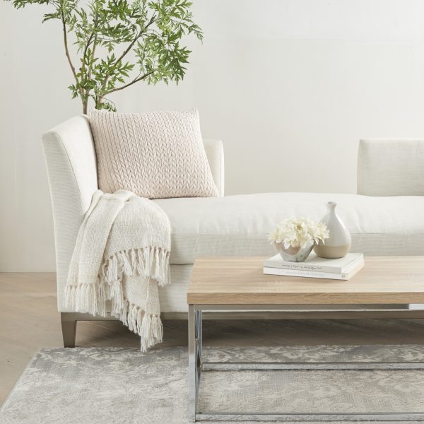 Ivory Chunky Braid Throw Pillow - Image 3
