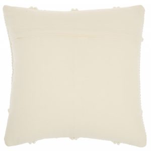 Ivory Textured Lattice Throw Pillow