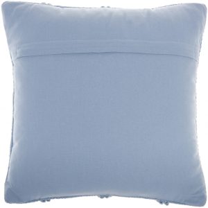 Soft Blue Textured Lattice Throw Pillow