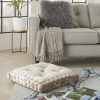 24" Beige Silky Soft Velvet Throw Pillow - Image 3