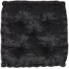 24" Black Silky Soft Velvet Throw Pillow