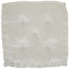 24" Ivory Silky Soft Velvet Throw Pillow
