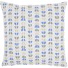 Blue and Ivory Birds and Buds Throw Pillow - Image 2