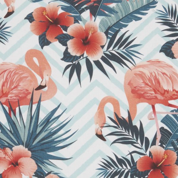 Pink Flamingo Chevron Throw Pillow - Image 3