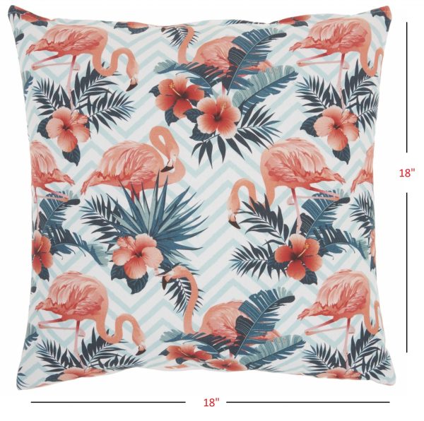 Pink Flamingo Chevron Throw Pillow - Image 4