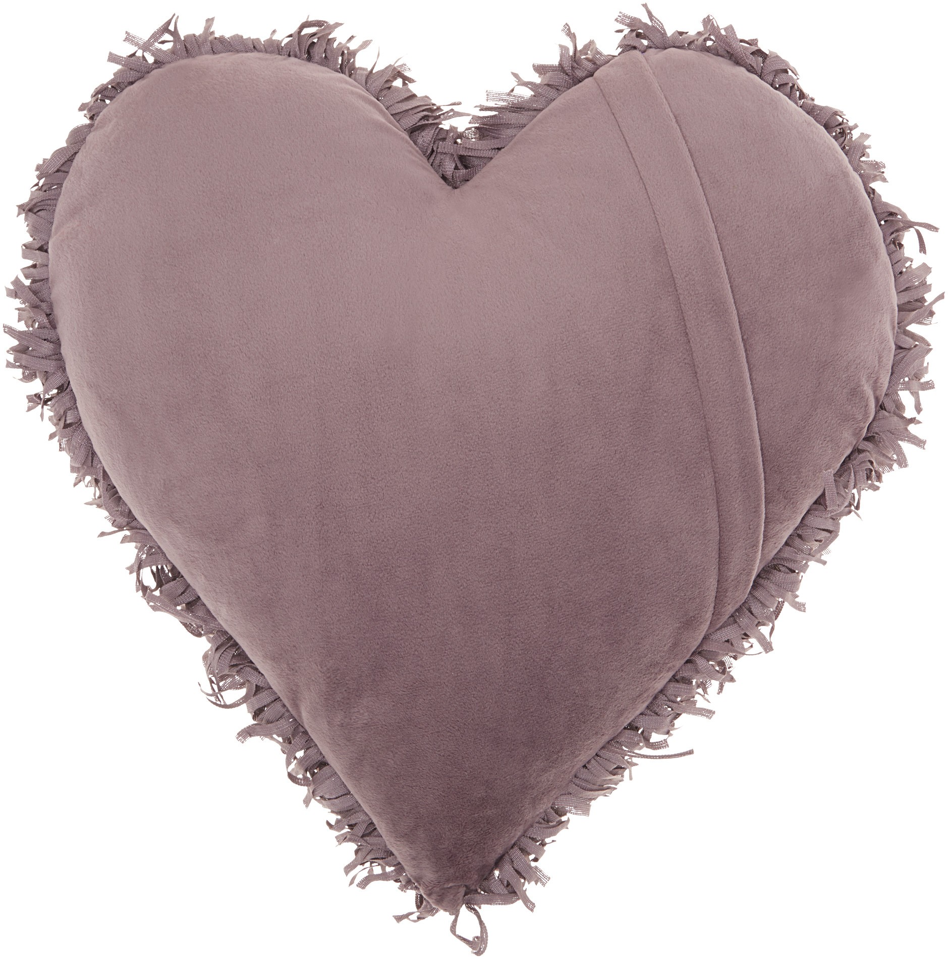 Heart Shaped Lavendar Shag Accent Pillow - Image 2