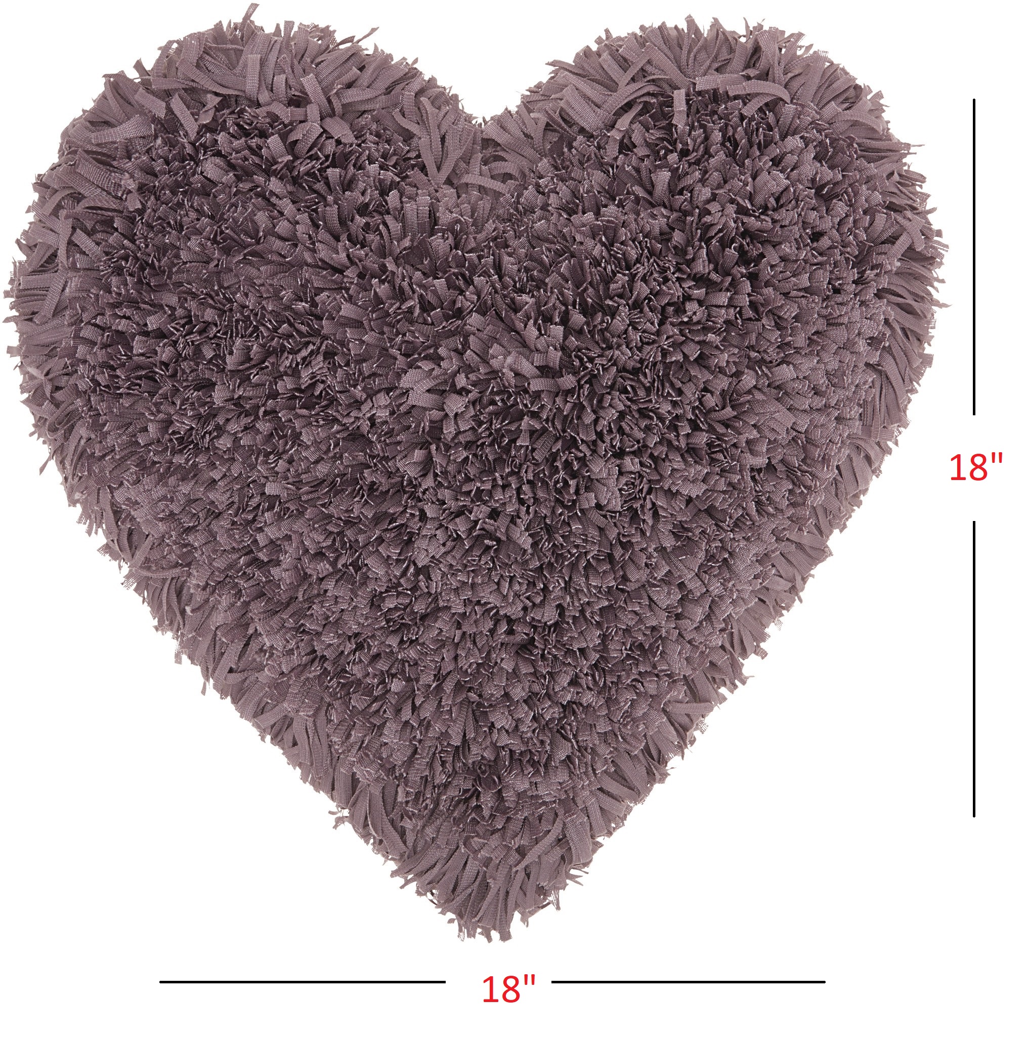 Heart Shaped Lavendar Shag Accent Pillow - Image 4