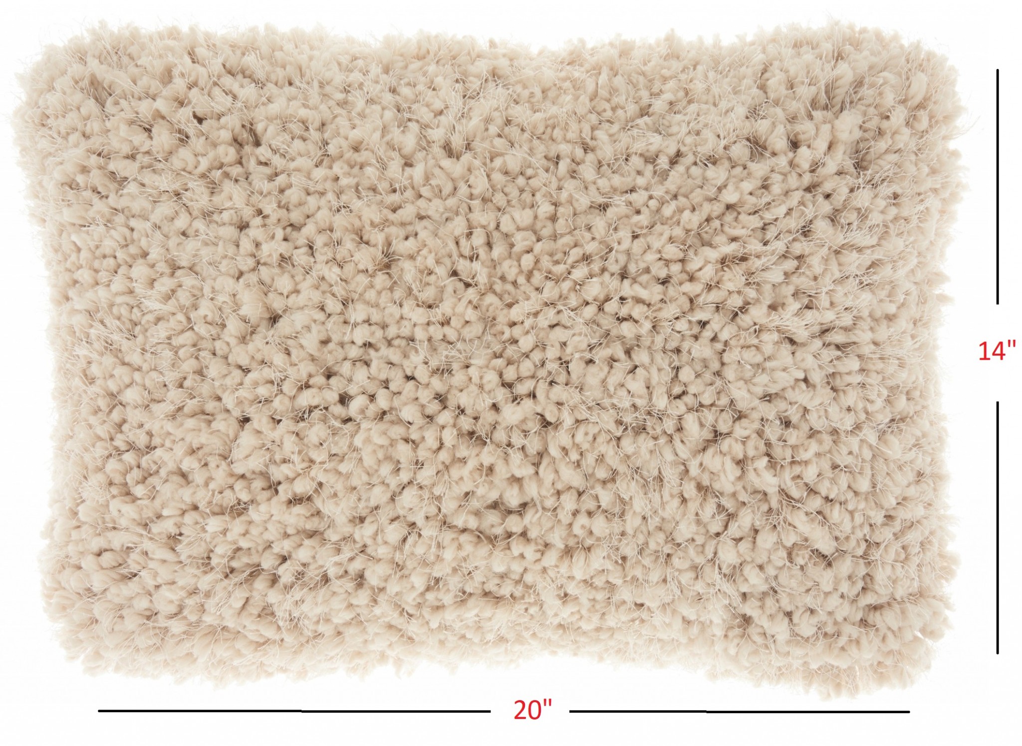 Beige Knubby Plush Lumbar Throw Pillow - Image 3