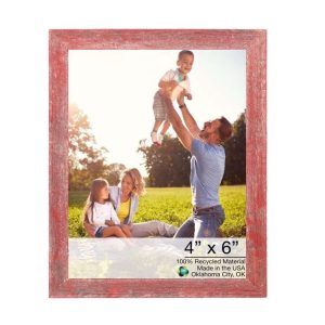 4?x 6?Rustic Farmhouse Red Wood Frame