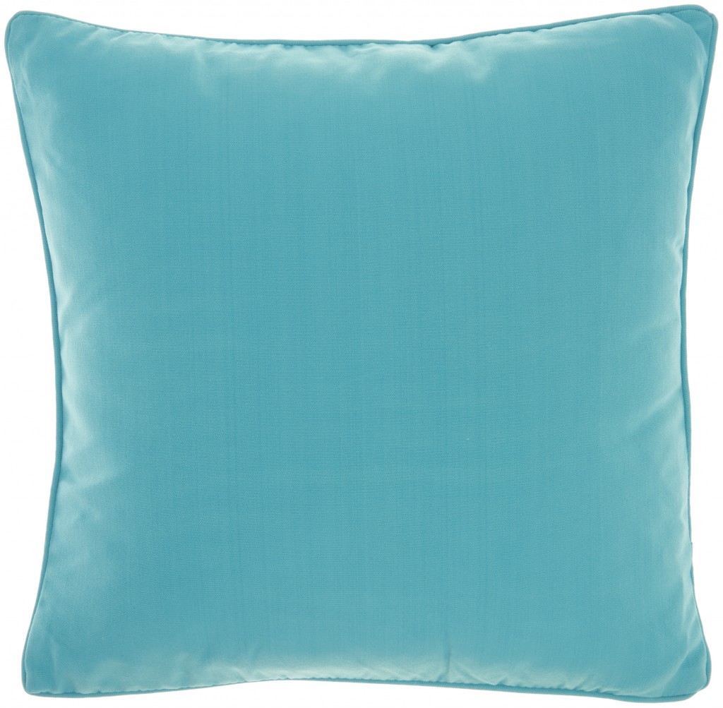Light Blue Velour Throw Pillow - Image 2